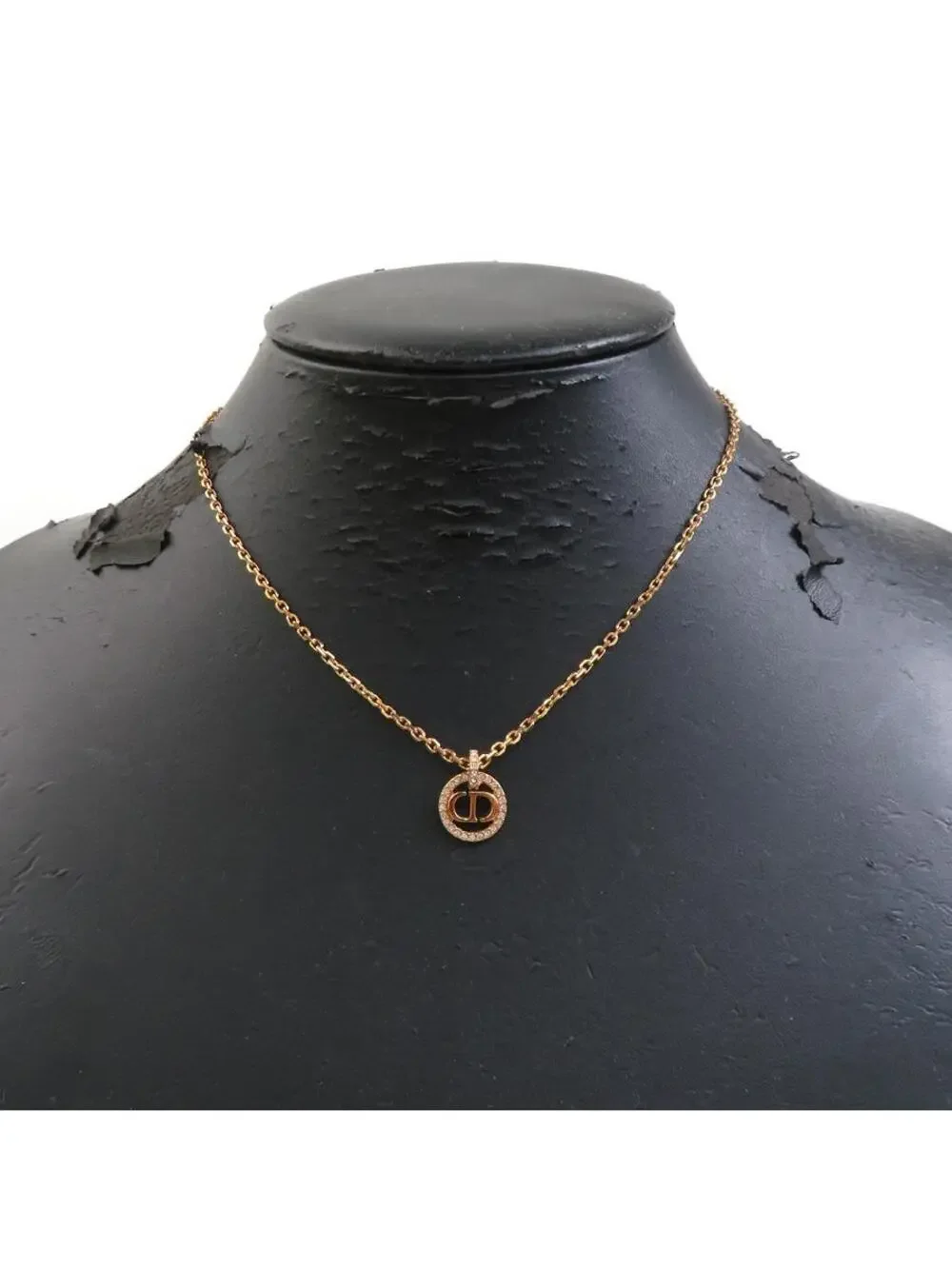 Auth Christian Dior Necklace Gold/Light #302999C29B